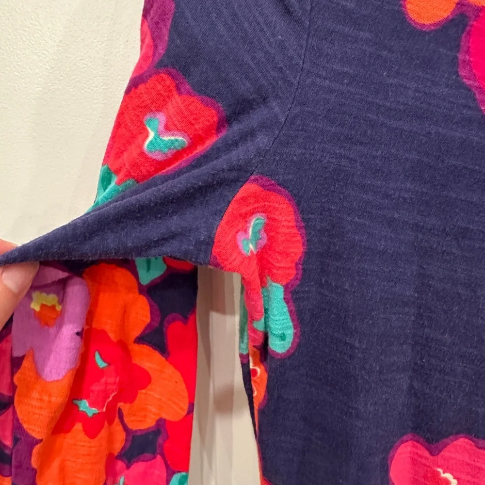Lilly Pulitzer Navy Dress with Red and Pink Floral - Picture 6 of 9